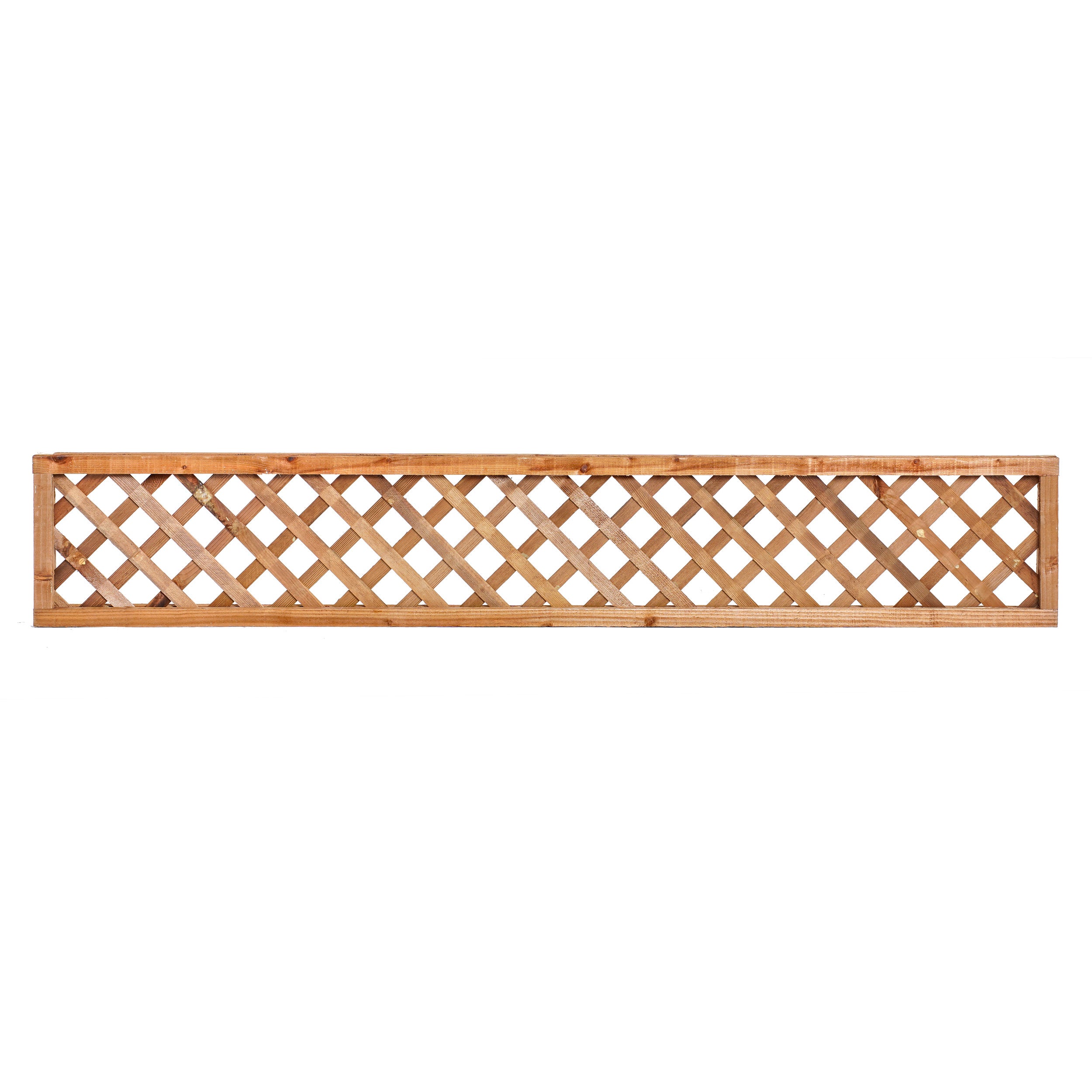 6ft x 1ft Diamond Lattice Trellis - Pressure Treated Brown