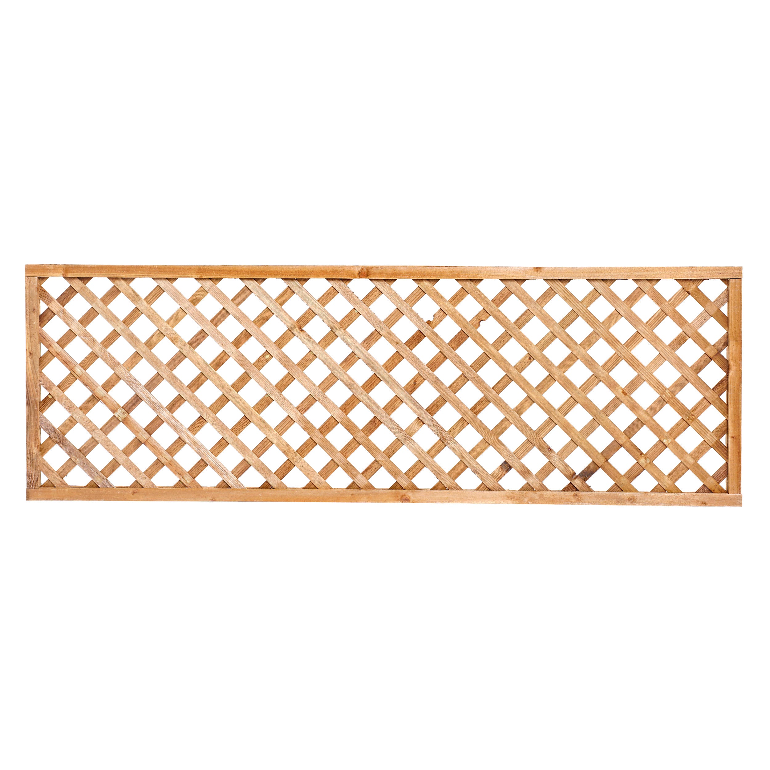 6ft x 2ft Diamond Lattice Trellis - Pressure Treated Brown