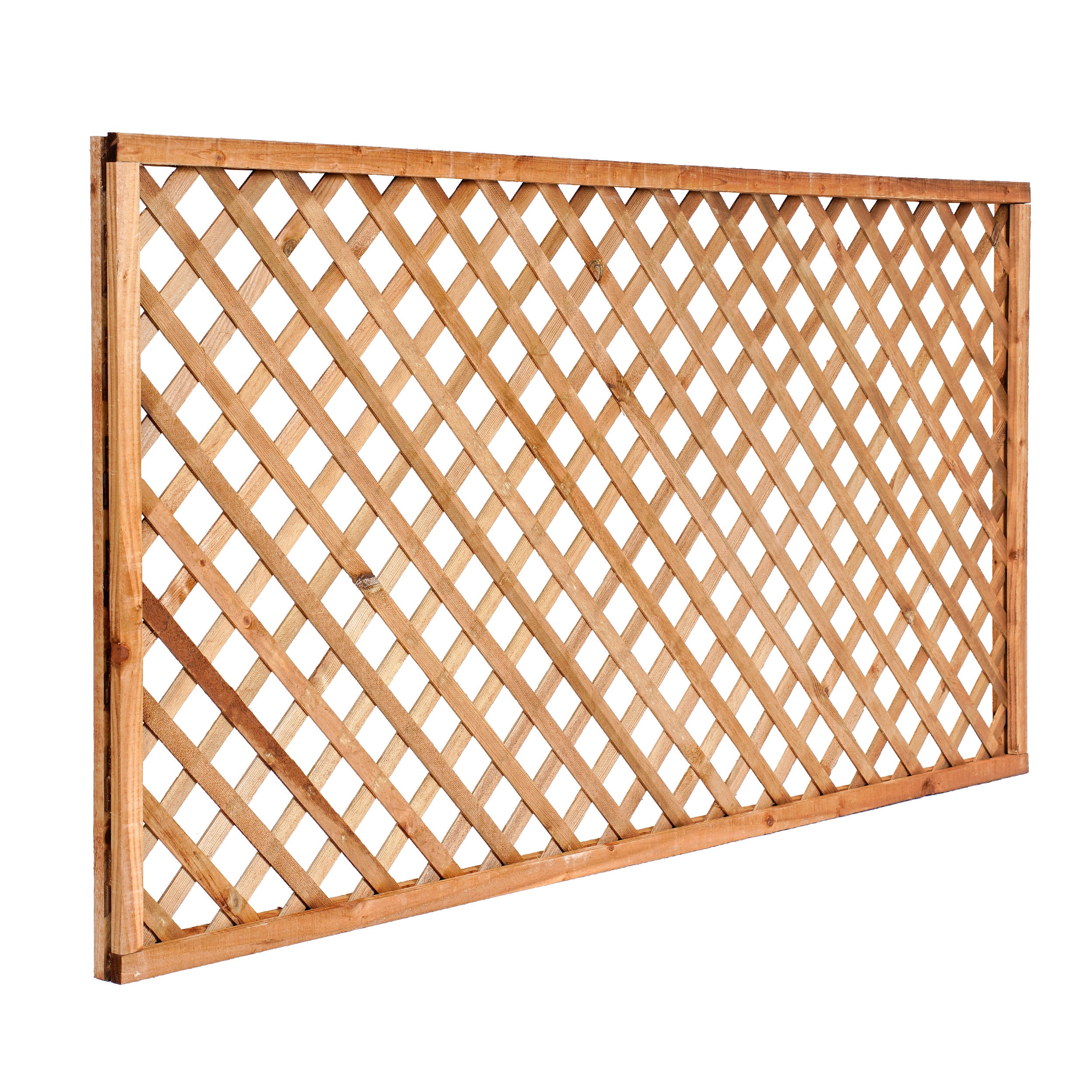 Side view of Diamond Lattice Trellis - Pressure Treated Brown