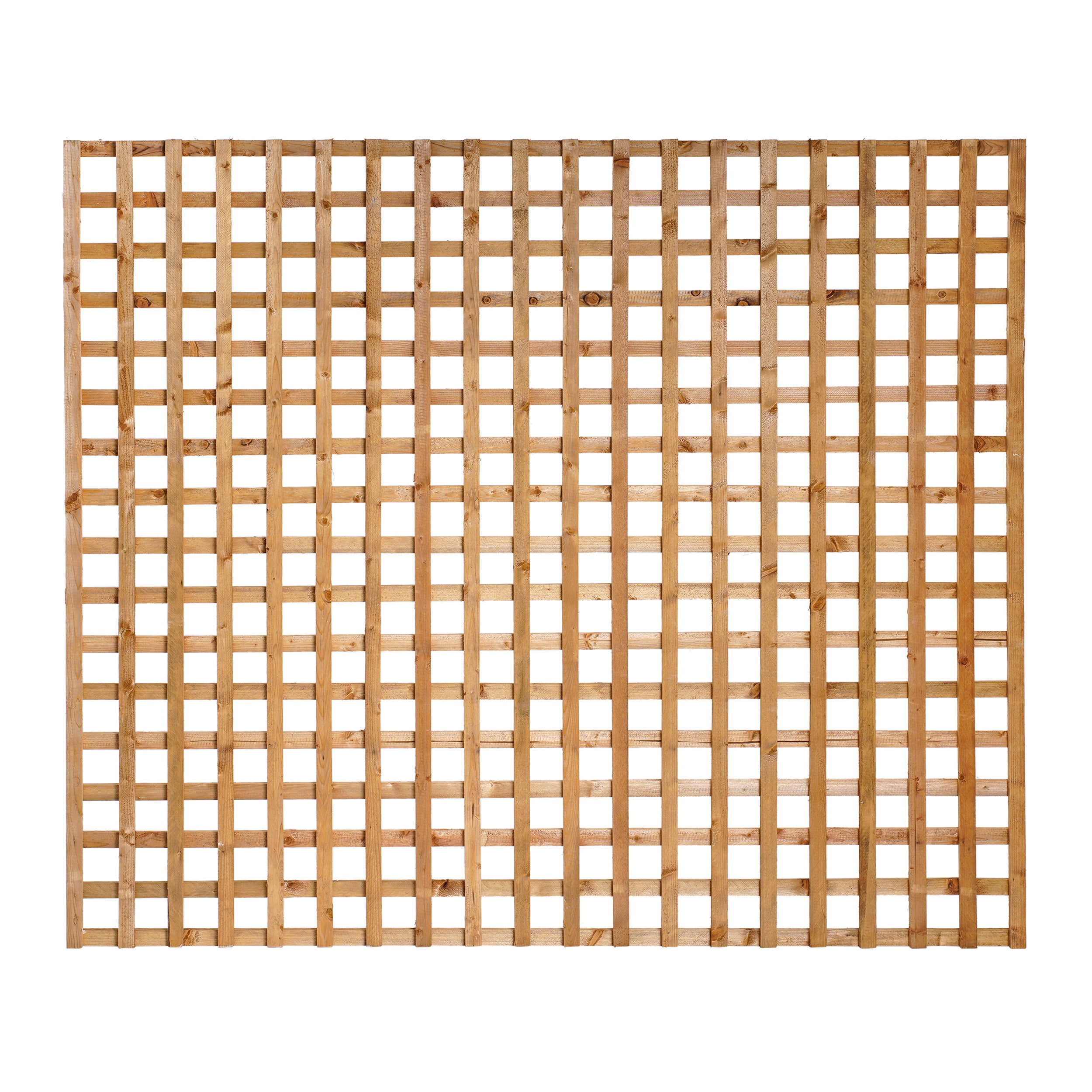 6ft x 5ft Traditional Privacy Square Trellis - Pressure Treated Brown
