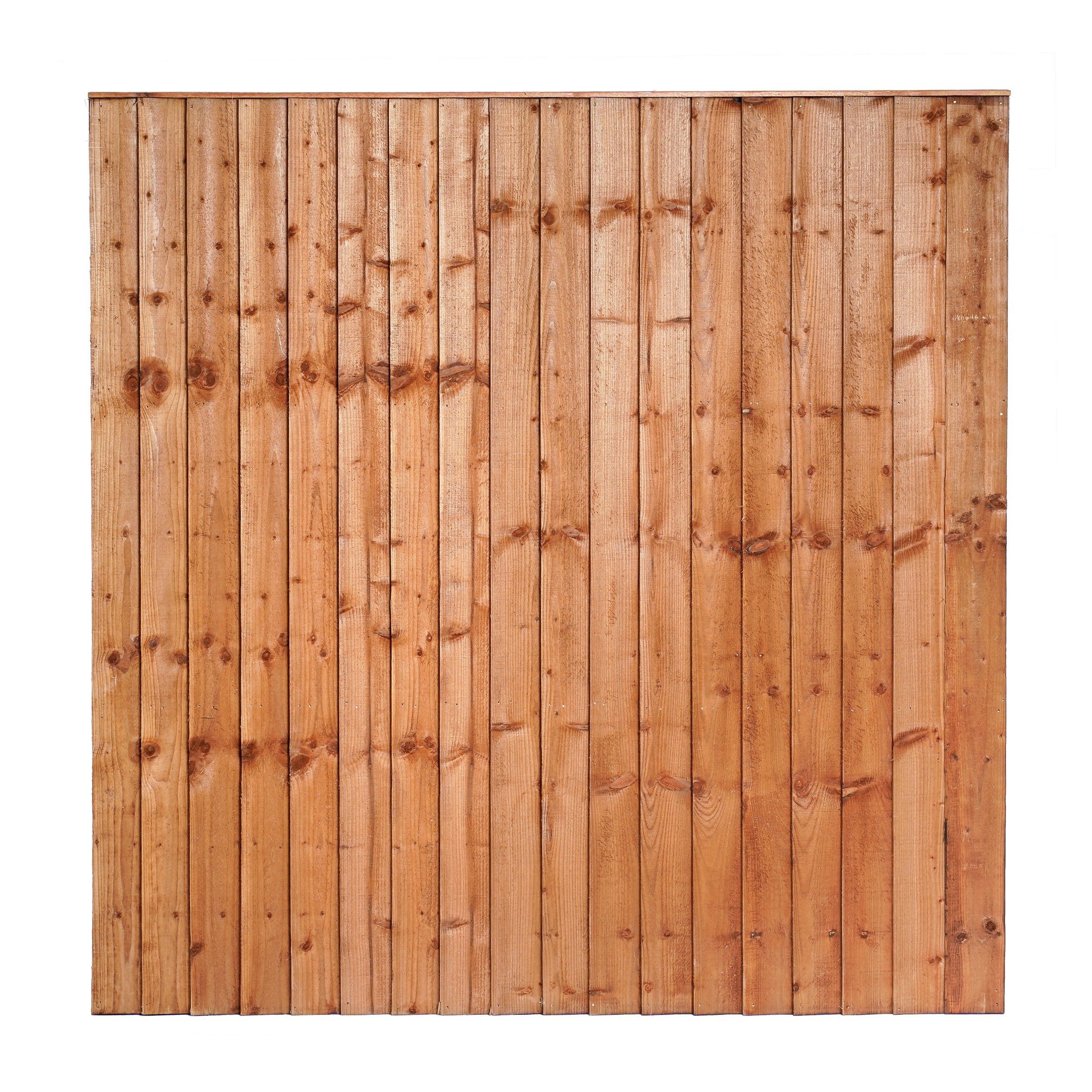6ft x 6ft Heavy Duty Closeboard Panel - Pressure Treated Brown