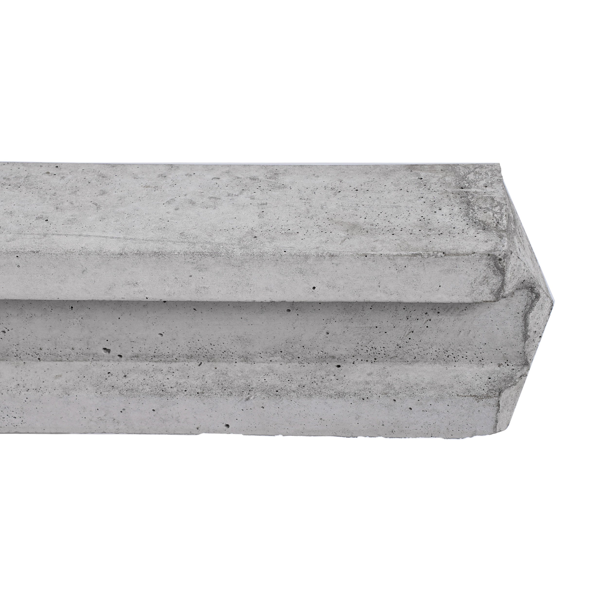 Zoomed in Concrete End Fence Post