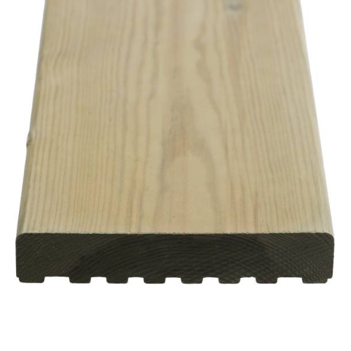 Under side which is smooth of the tanned decking board