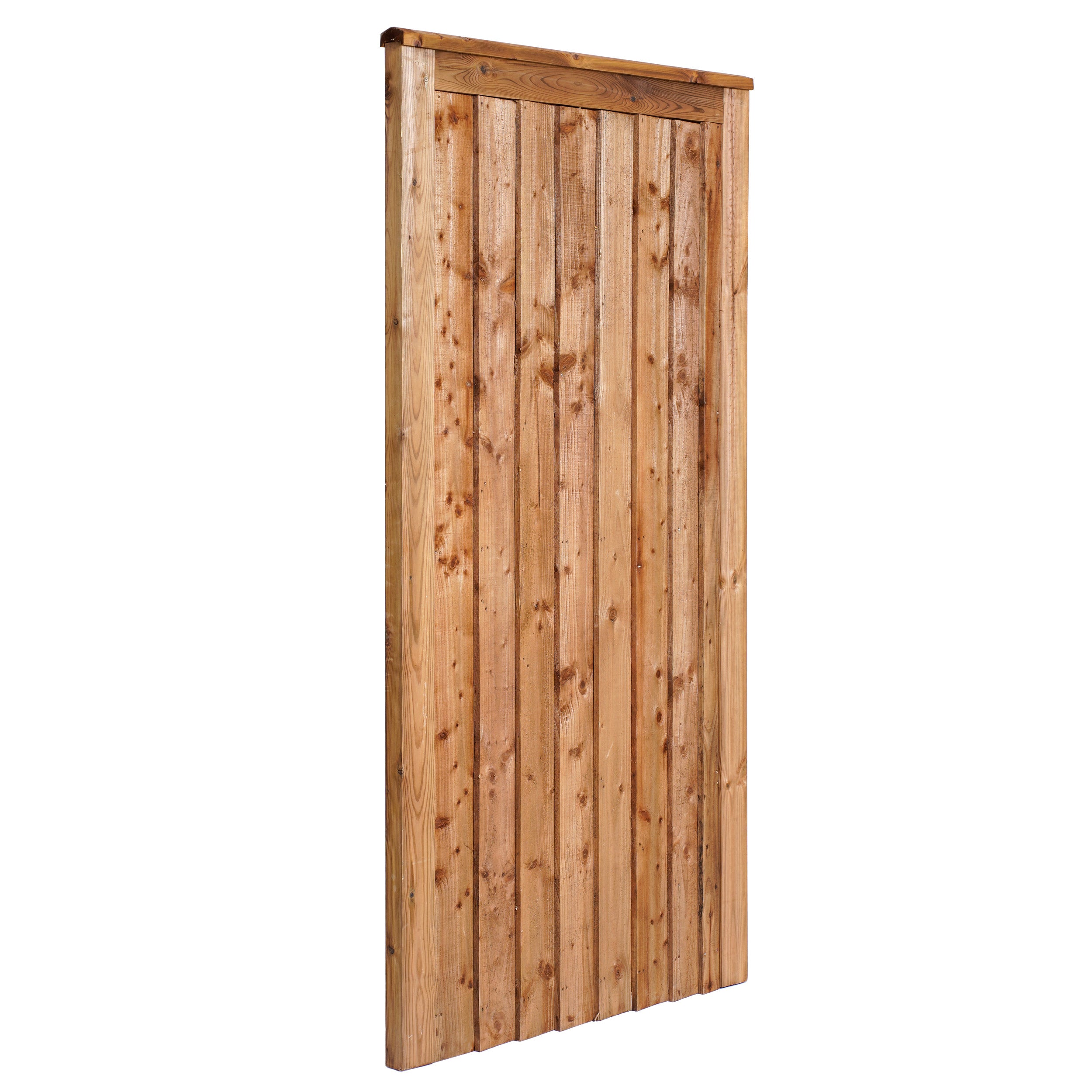 Slight side angle of image of Framed Featheredge Closeboard Garden Gate