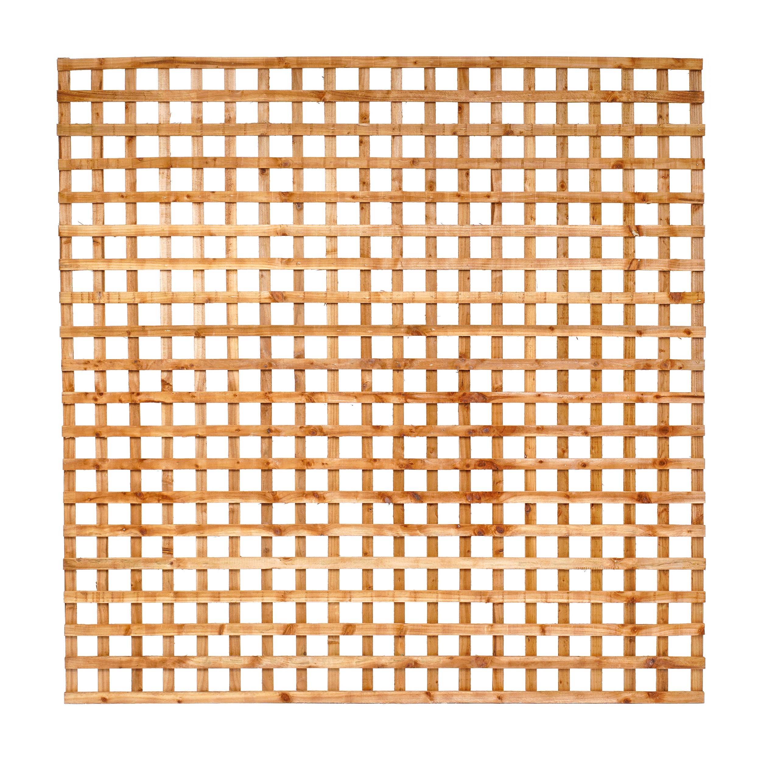 6ft x 6ft Traditional Privacy Square Trellis - Pressure Treated Brown