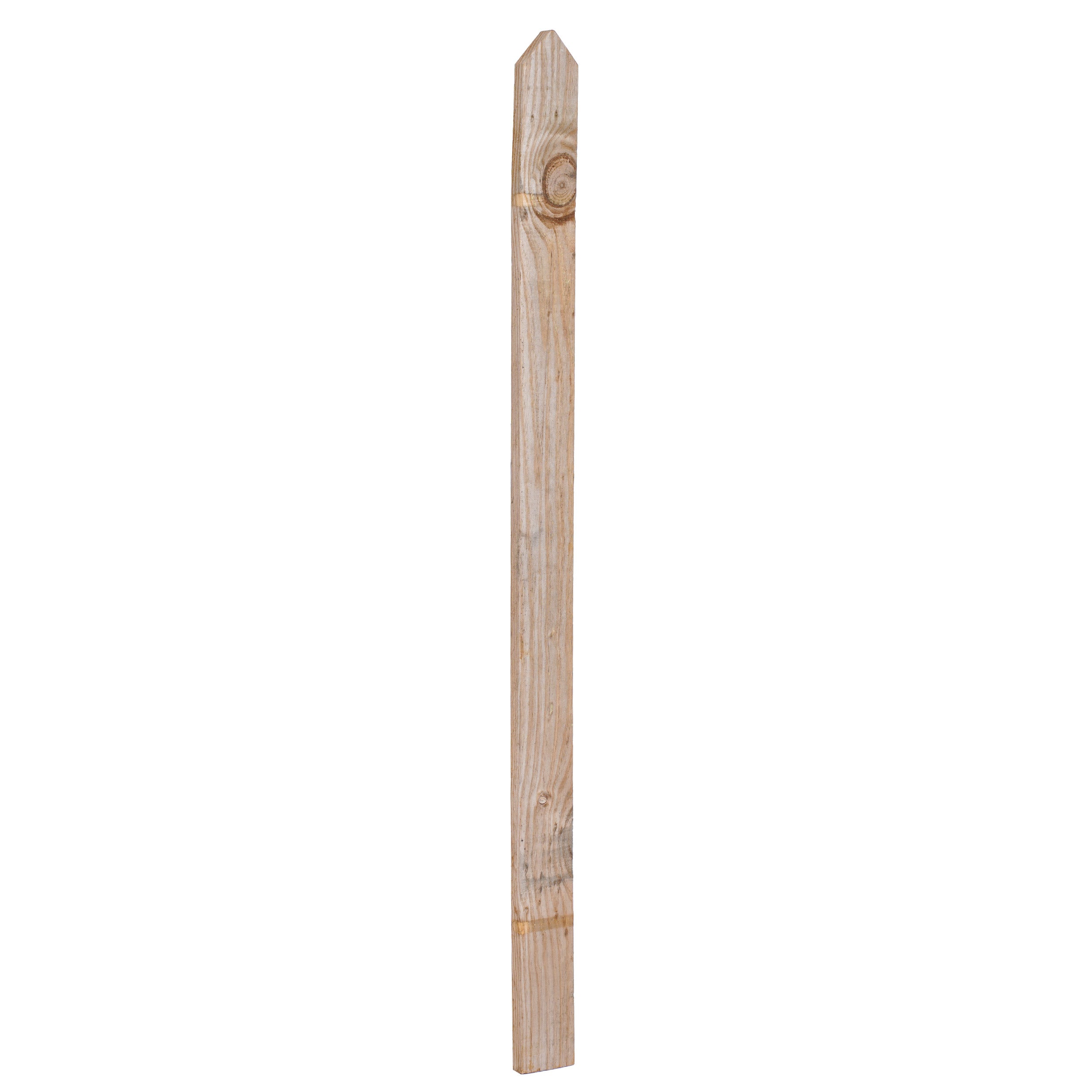 Pointed Single Picket Slat - Pressure Treated Brown
